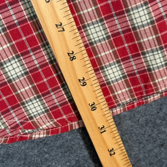 Damson Madder Kylie Ruffle Shirt Red Plaid Button Up Womens Size 12 US 8 NWT - Picture 9 of 12